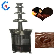 4 яруса коммерческий шоколадный фонтан Свадебная вечеринка шоколадные плавки Отопление фондю водопад машина