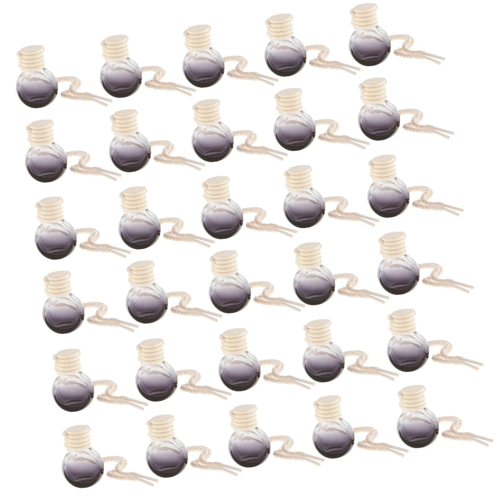 30pcs 10ml Empty Perfume Bottle Pendant Car Hanging Ornament Home Decor