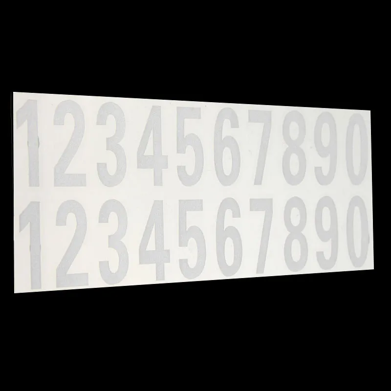 3x1.5cm Car License Phone Digits Numeral 0-9 Number House Door Street Address Mailbox Room Gate Vinyl Decal Reflective Stickers