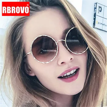 

RBROVO 2019 Luxury Round Sunglasses Women Vintage Oculos Female Vintage Shades for Women Gafas De Sol Mujer Street Beat UV400