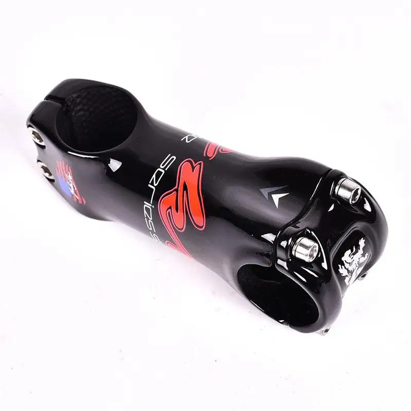 Carbon stem KRSEC T800 28.6*31.8mm 6 Degree Road/MTB 3K Gloss Carbon fiber Stems Bike Parts 90/100/110MM Bicycle Stem