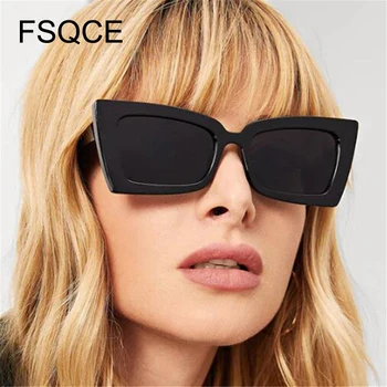 

FSQCE Newest Square Women Sunglasses Brand Designer Outdoor Travel Driving Cat Eye Sun Glasses UV400