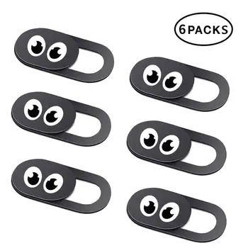 

6Pcs Universal eye WebCam Cover Shutter Magnet Slider Camera Cover for IPhone PC Laptops Phone Lens Web Cam Privacy Sticker
