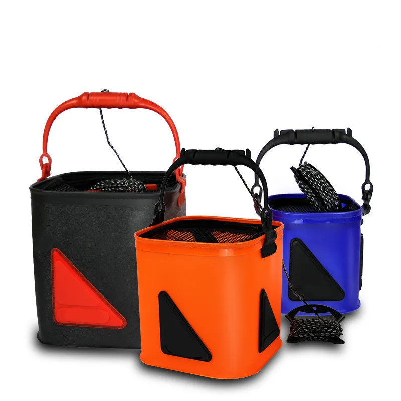 

3 Color Portable Collapsible EVA Fishing Water Bucket Live Fish Water Storage Tool Fly Carp Fishing Accessories Tackle
