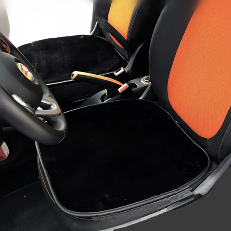 Черная плюшевая подушка на переднее сиденье для салона Smart fortwo forfour 2009 2010 2011 2012 2013