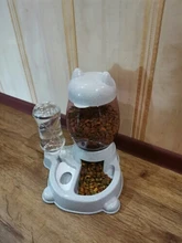 7 pocilga Gato tazón para comida de perro de tazones de alimentación 2 L perros de alimentación fuente de agua potable de 600ml Waterer gatito lento de cachorro