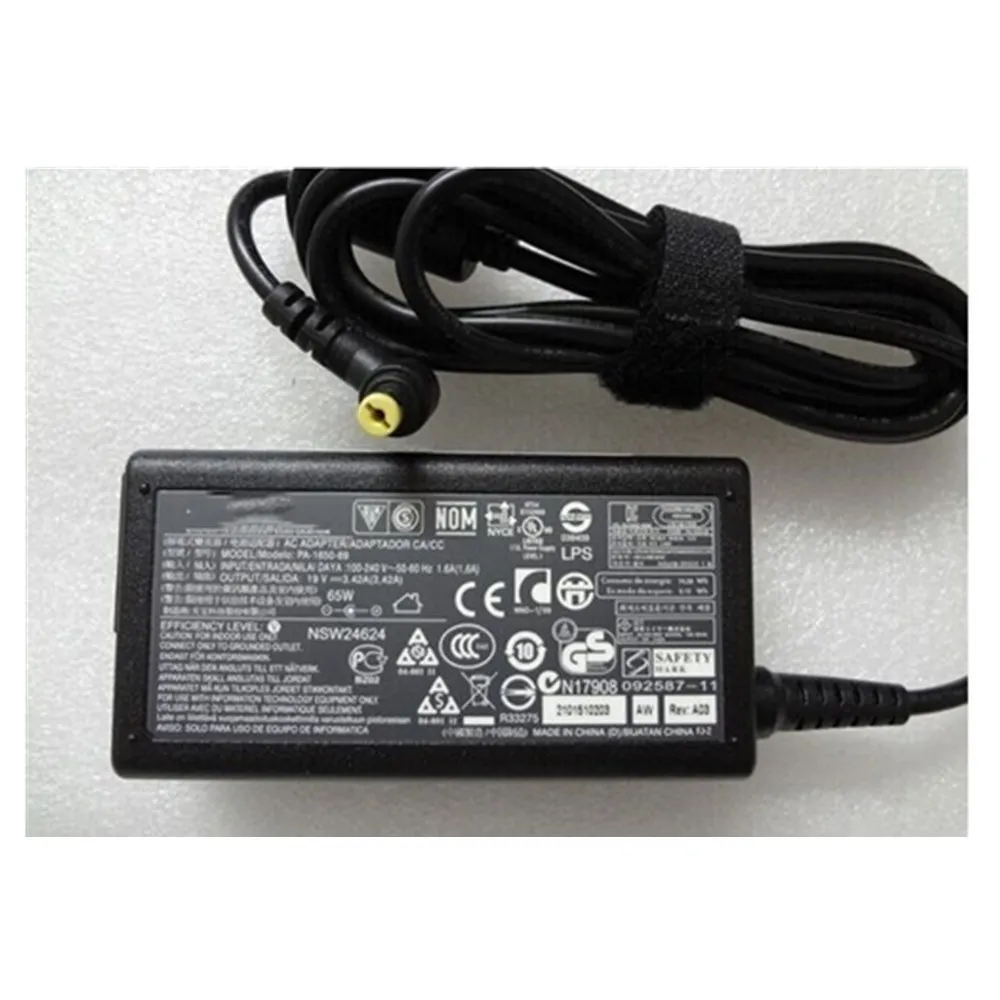 

Новое оригинальное зарядное устройство для ноутбука Acer Aspire 5732 5740 5920 PA-1650-69 PA-1650-86 65 Вт 19 в 3.42A