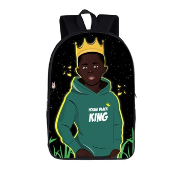 

16 inch Afro Black Art Boy School Backpack for Teenagers Girls Student School Bag Cute African American Girls Bookbags