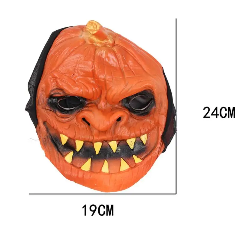 1pc Unisex Pumpkin Face Mask Tricky Halloween Party Supplies Horrible Head Cover For Masquerade Masquerade Costume Accessory A3
