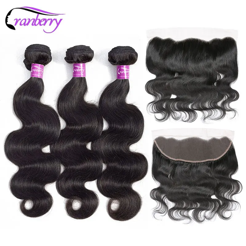 

Brazilian Body Wave Bundles With Closure Frontal 13*4 Ear To Ear Lace Frontal Closure With Bundles 100% Remy Human Hair Weave