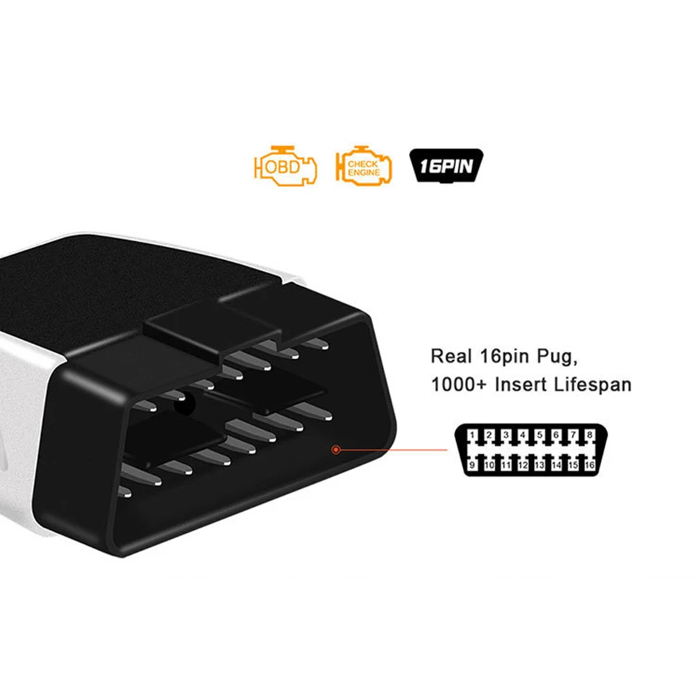 Универсальный Bluetooth 4,0 считыватель кодов аксессуар ELM327 V2.2 сканирующий инструмент Считывание данных тестирование неисправностей Диагностический тестер Ремонт