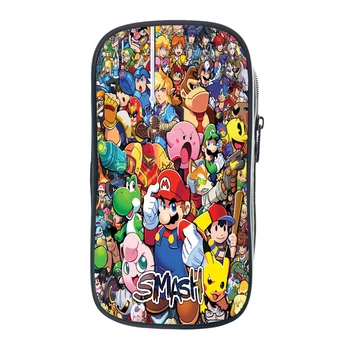 

Cartoon Super Mario Smash Bros Stationery Box Creative Cute Link Pencil Case For Kids Kawaii Kirby Practical Storage Supplies