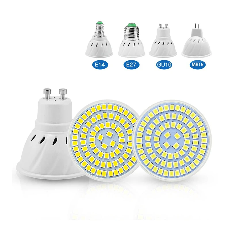 

MR16 E14 E27 GU10 LED Lamp Spotlight Bulb Halogen Replacement Grow Plant Light White/Warm AC / DC 12V 24V Lampada Home SMD