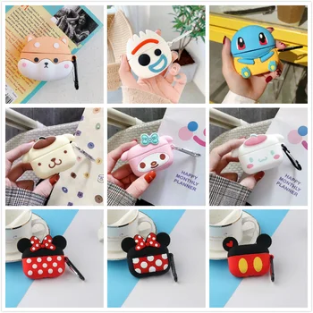 

Cute Cartoon Bear Earphone Case For Airpods Pro Case Silicone Dog Pig Earpods Cover For Apple Air pods Pro 3 Cases With Keychain