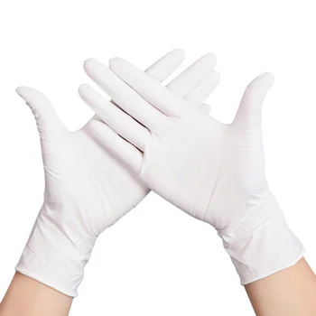 

100pcs Disposable Nitrile Rubber Gloves Non-Slip Acid and Alkali Laboratory Rubber Food Grade Gloves Household Cleaning Tool