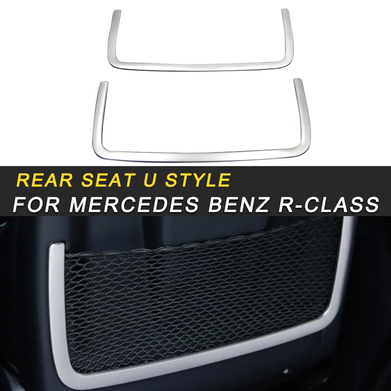 

Car Styling Rear Seat U Style Chrome Cover Trim Frame Sticker Interior Accessories For Mercedes Benz R-Class 2014-2017