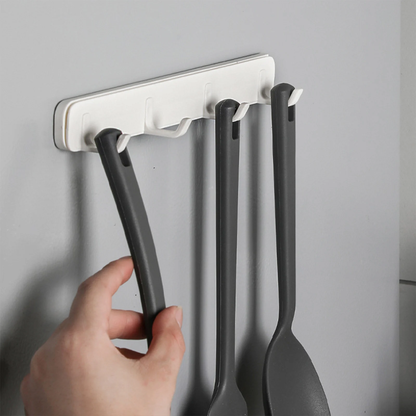 Space-Saving Retractable Hook Self Adhesive Door Closet Wall Hanging Rack 4 Hooks Bathroom Hanger Closet Clothes Towels Hooks