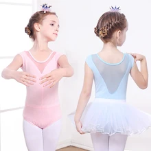 Para meninas de uma peça prática roupas de treinamento de dança roupas de crianças de manga curta roupas de dança de ginástica macacão de verão