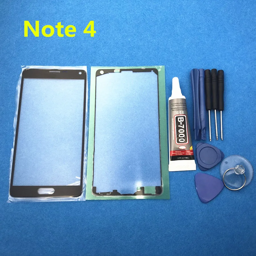 Передняя внешняя стеклянная крышка объектива Замена для samsung Galaxy Note 3 4 5 note2 N7100 N900 N910 N920 lcd стекло и B-7000 клей и инструмент