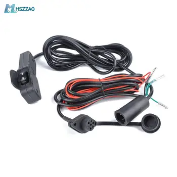

12V Plastic ATV UTV Winch Rocker Switch Handlebar Control Line Kits electric winch handle switch (black)