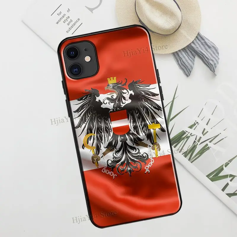 Austria Flag Case For iPhone 11 14 13 Pro Max SE 2020 6S 8 7 Plus X XR XS Max 12 Pro Max mini Phone Cover