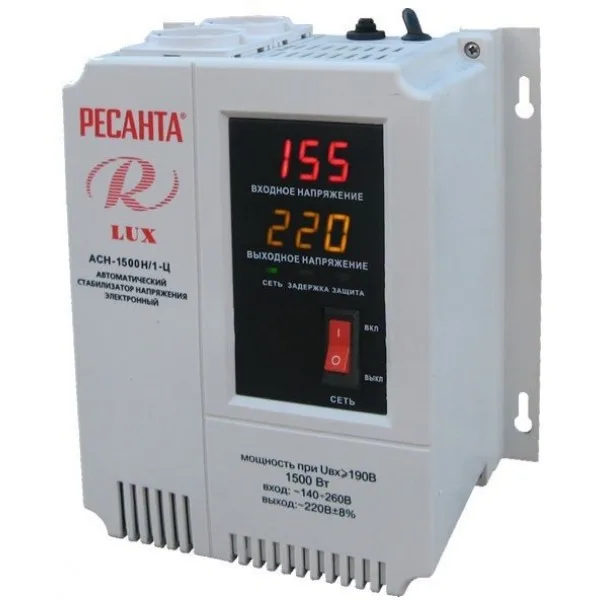 Voltage stabilizer resanta asn-1500n/1-C electronic single-phase Gray | Обустройство дома