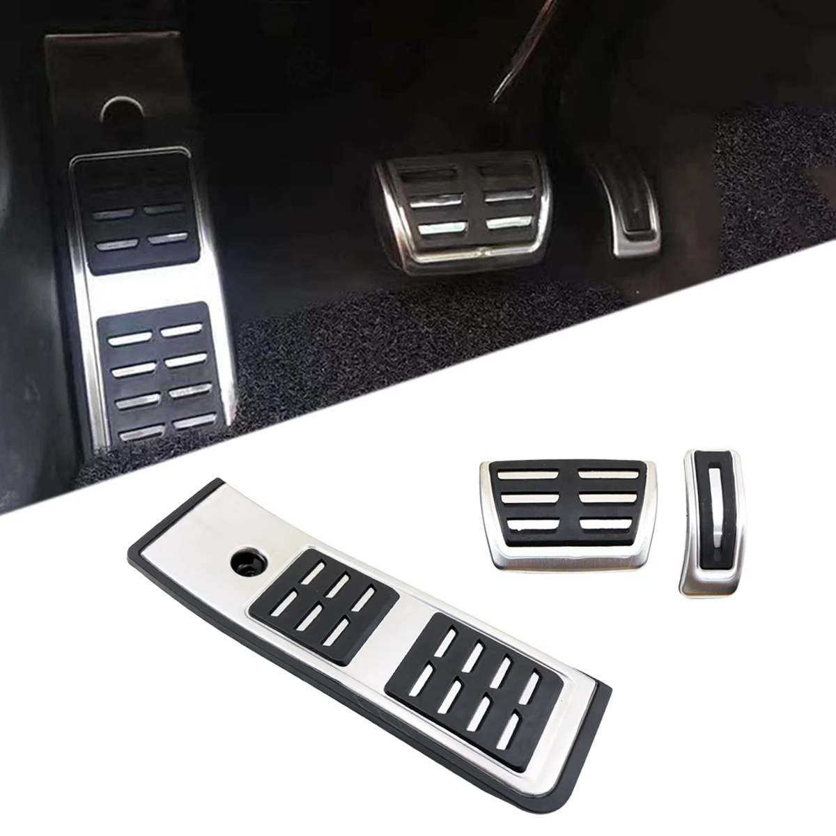 Аксессуары Педаль крышка подходит для Audi A4 B9 A5 Нескользящая подставка для ног акселератор пластина газовый топливный тормоз На колодке