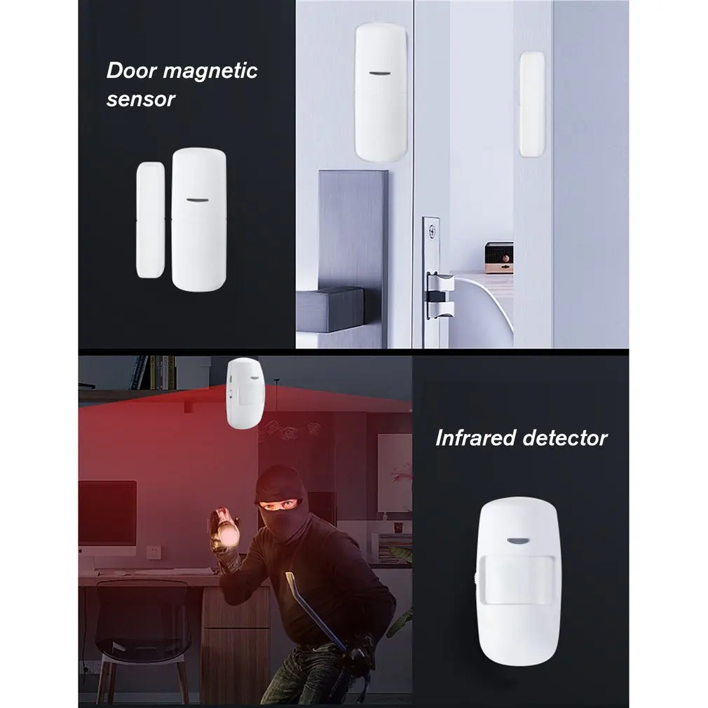 Smart Home Multi-function BT Speaker Alarm Set Wifi Alarm 433 Wireless Anti-theft Alarm for Home Security Alarm System Kits