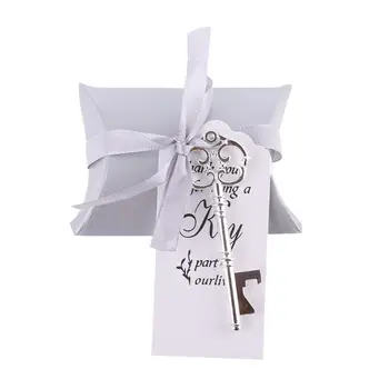 

50 Sets Wedding Party Key Bottle Opener with Tag Paper Candy Bag Souvenir Gifts