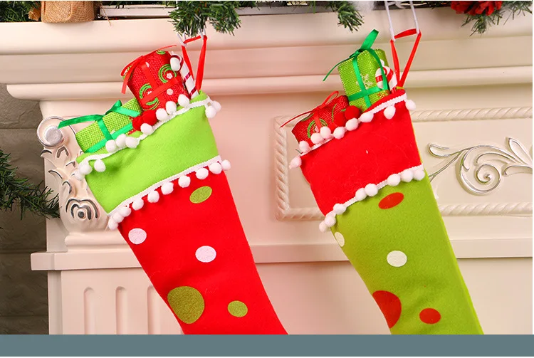Christmas Decorations Christmas Gift Boots Fabric Boots Pendant Christmas Craftwork Christmas Tree Pendant