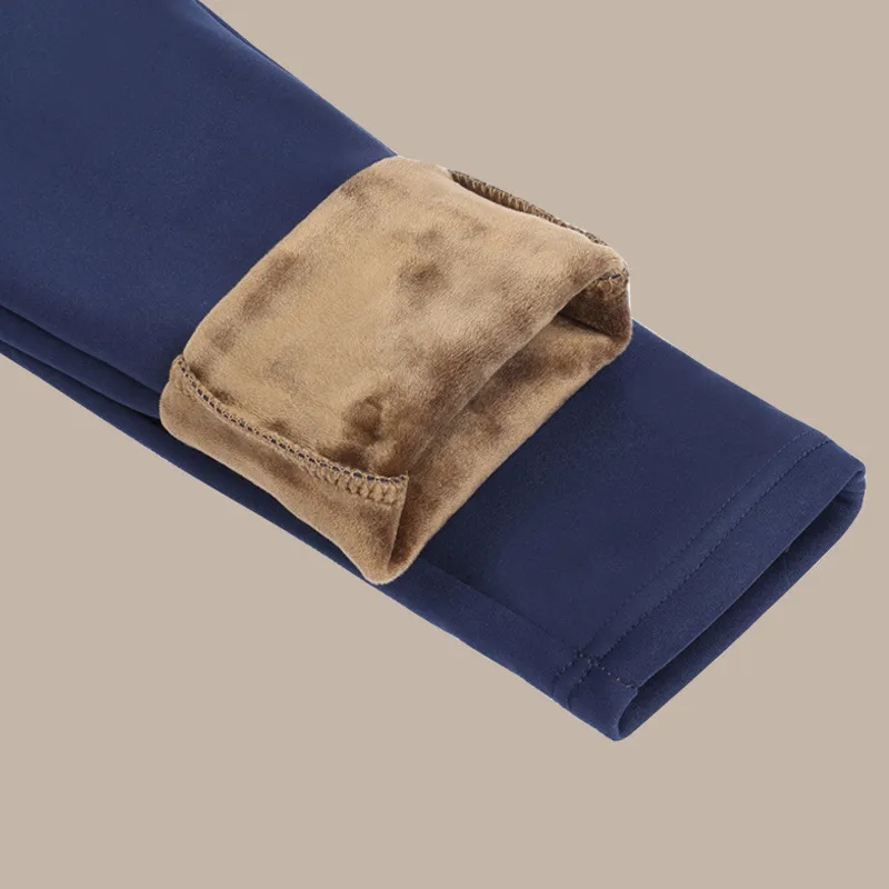 blue-Gold velvet Женские брюки зима с высокой талией теплые черные леггинсы для девушек размера плюс повседневные эластичные брюки Корейская уличная одежда бархатные леггинсы - Цвет: blue-Gold velvet