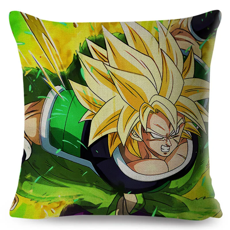 Dragon Ball Z наволочка для дивана домашняя льняная 45*45 см Декор Япония Аниме Сон Гоку мультфильм Вегета Broli Наволочка Чехол для подушки - Цвет: 10