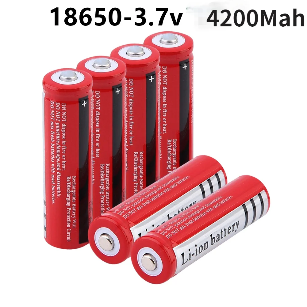 18650 Batterie Al Litio 3.7 V Volt 4200Mah Brc 18650 Batterie Ricaricabili Agli Ioni Di Litio Per Torcia Power Bank