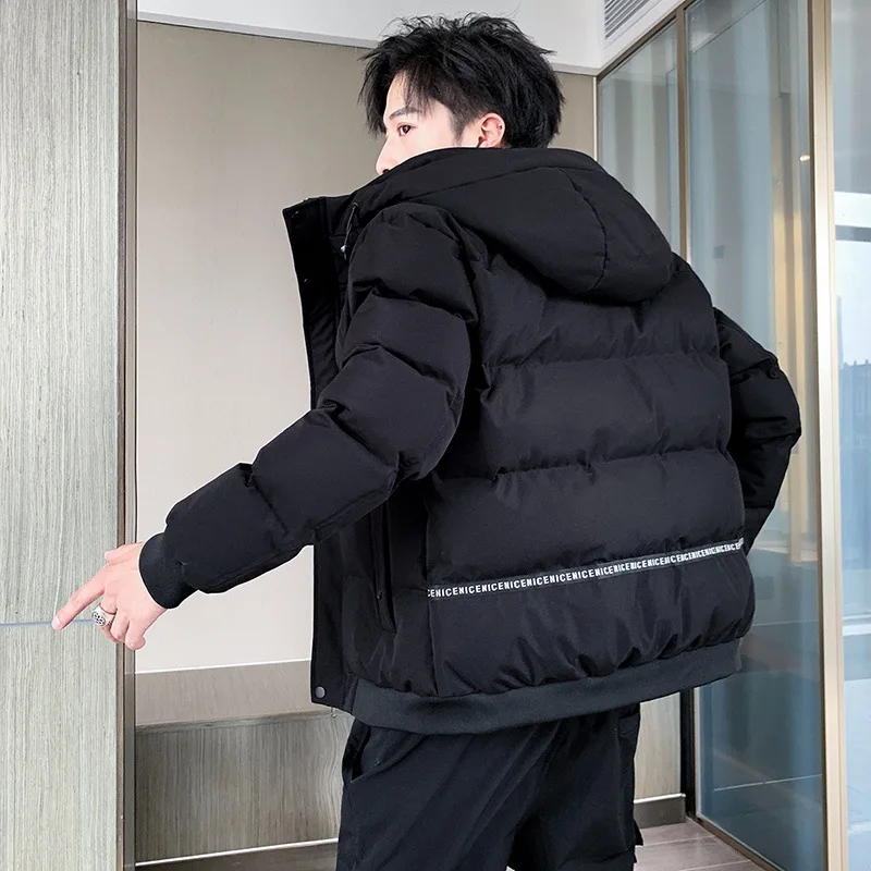 19 Years Autumn And Winter Men's New Style Thick Cotton-padded Clothes Korean-style Slim Fit Handsome Hooded Cotton-padded Jacke