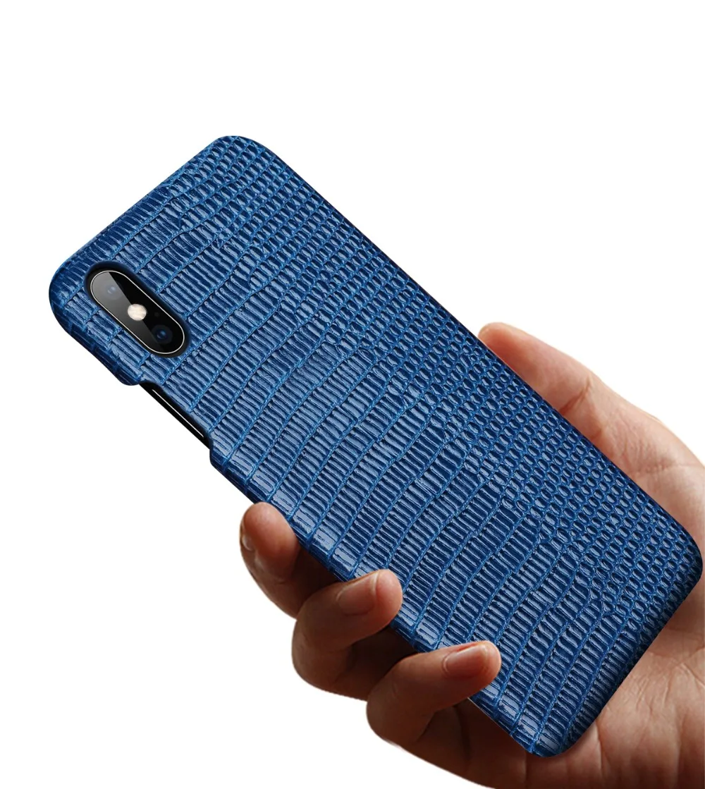BuzzLee первый слой воловьей ящерицы шаблон задняя крышка для iPhone 6 6S 7 8 чехол для телефона устойчивый к царапинам чехол для iPhone X Xs XR