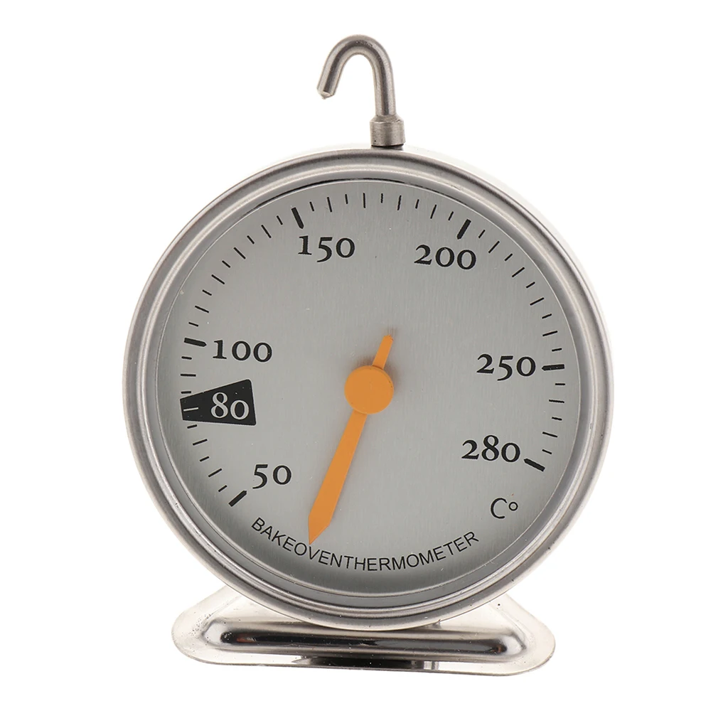 Stainless Steel Grill Bake Thermometer Kitchen Oven Temperature Monitoring