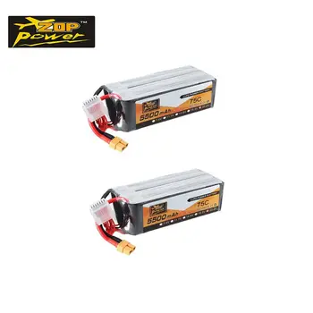 

1/2 PCS ZOP 14.8V/22.2V 5500mAh 75C 4S/6S XT60 Plug Lipo Battery For RC Drone Quadcopter Multirotor Racing FPV Parts Accs