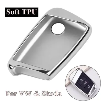 

TPU Protection Remote Key Cover Case Shell Holder For Skoda Superb A7 For Volkwagen Passat B8 VW Golf Gte Car Styling Accessoris