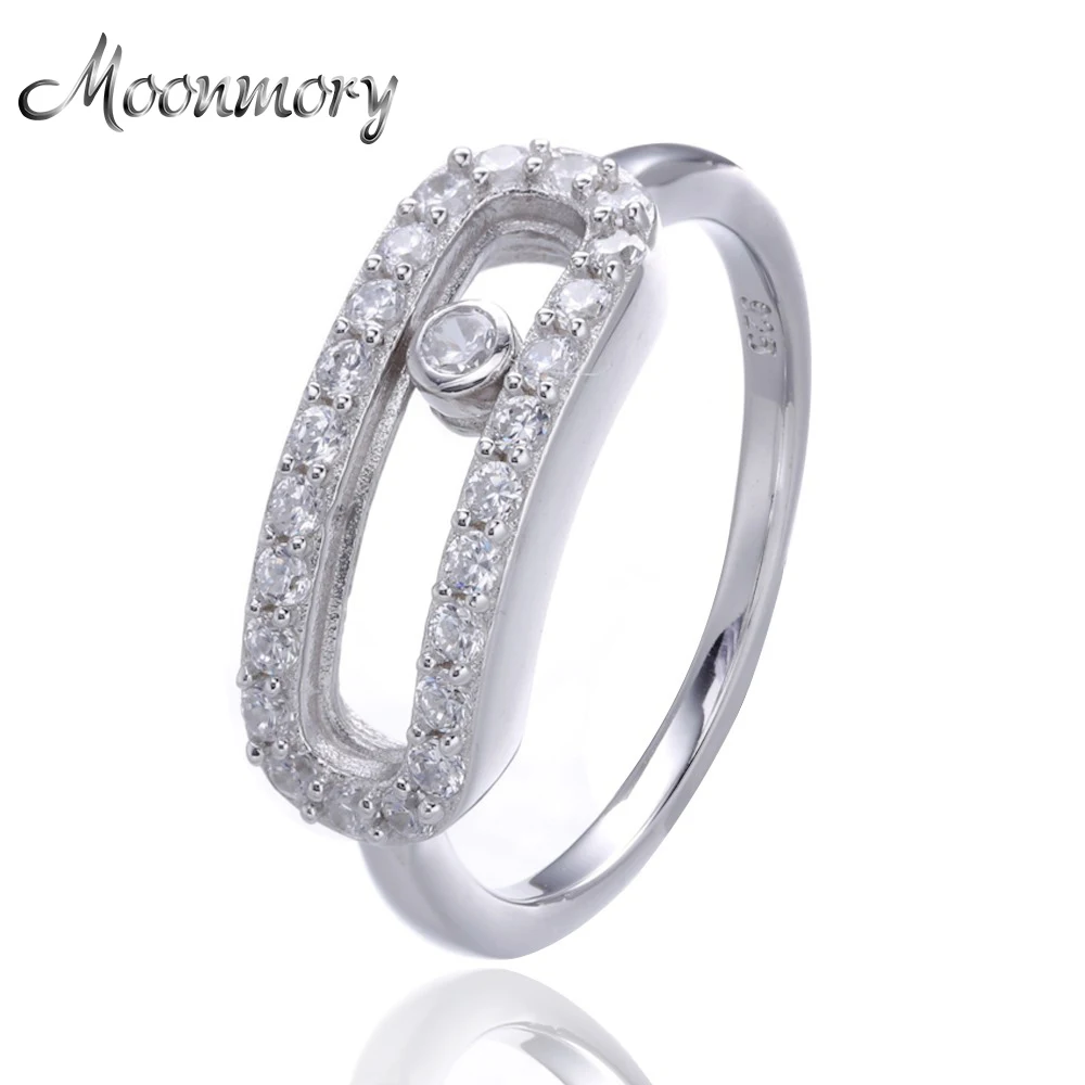 Женское кольцо Moonmory из серебра 925 пробы с фианитом|rings for women|ring forring fine jewelry |