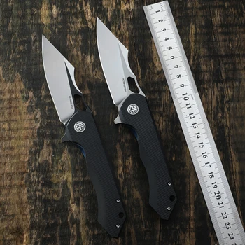 

Original PF919 Petrified fish EDC tool knife D2 steel blade folding knife G10 handle camping hunting survive Pocket knives