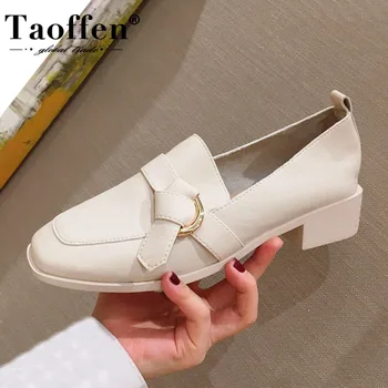 

Taoffen Solid Color Women Flats Square Toe Work Office Lady Shoes Women Casual Slip On Bow-Knot Female Footwear Size 35-39