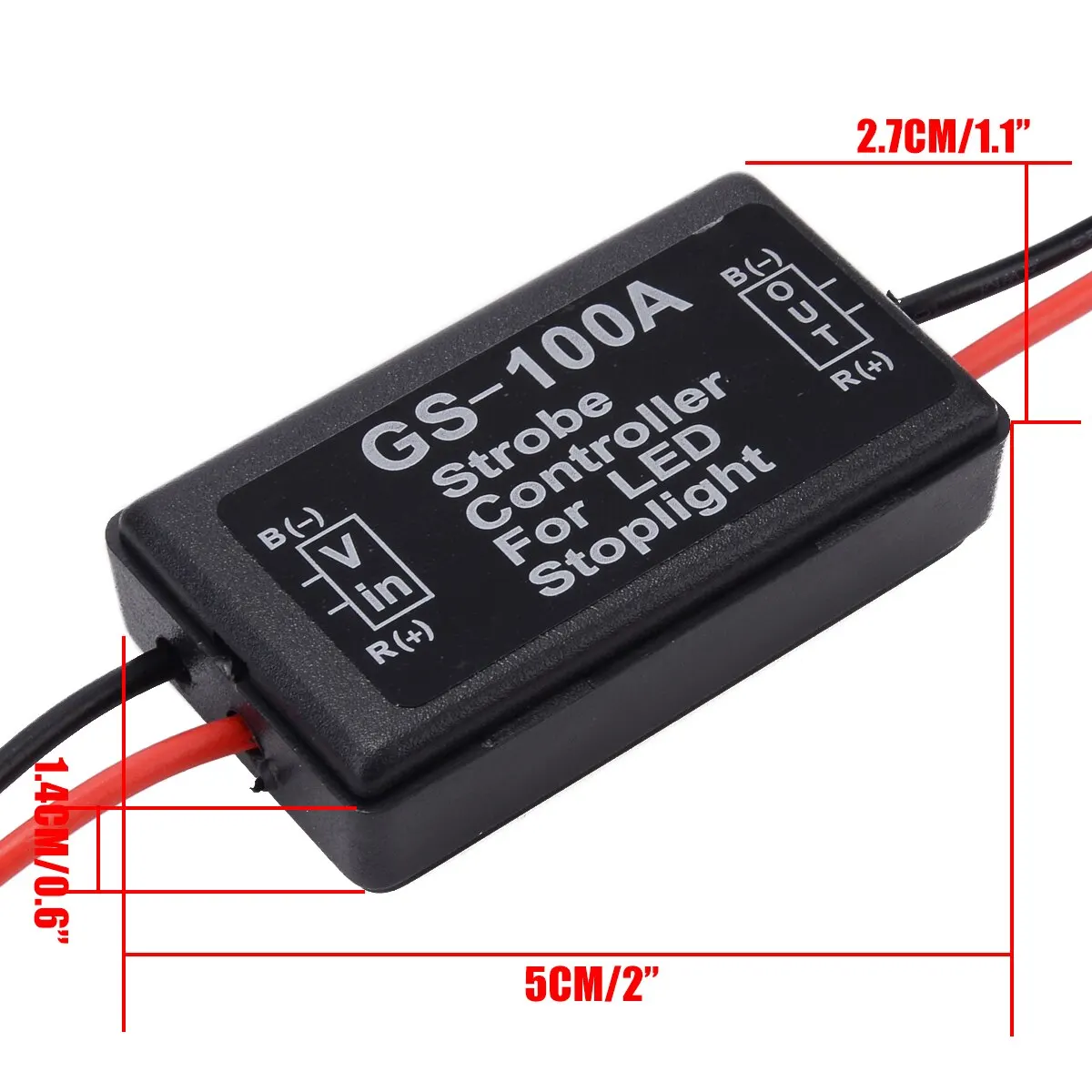 Mayitr 1pc 12V Waterproof Flash Strobe Controller GS-100A Flasher Module Box for LED Brake Stop Light Lamp