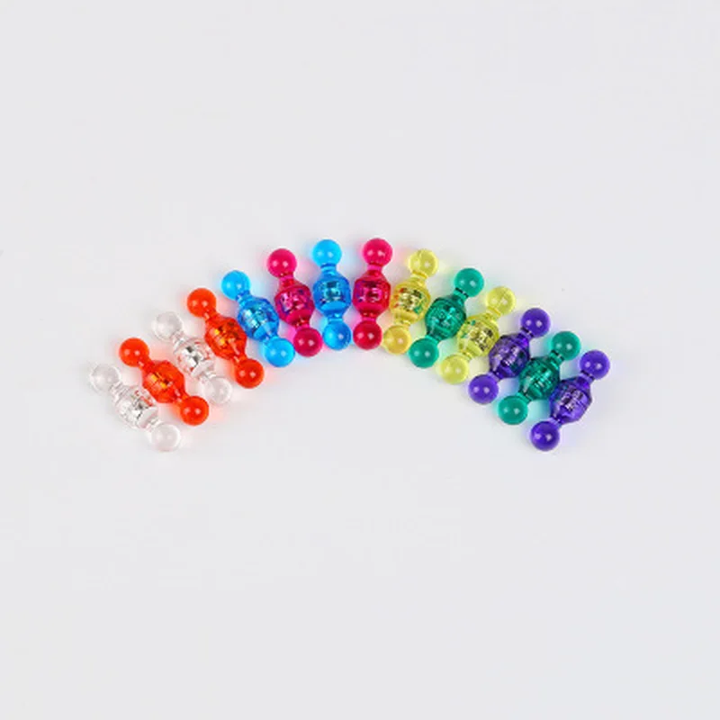 

10 PCS DIY Strong Colored Magnetic Thumbtacks Neodymium Noticeboard Pin Magnets Whiteboard Transparent Color