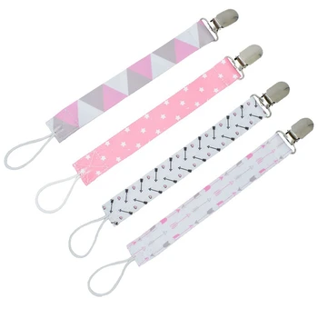 

4pcs/Lot Baby Pacifier Chain Clip Holder Nursing Teether Dummy Soother Nipple Toys Chain Holder