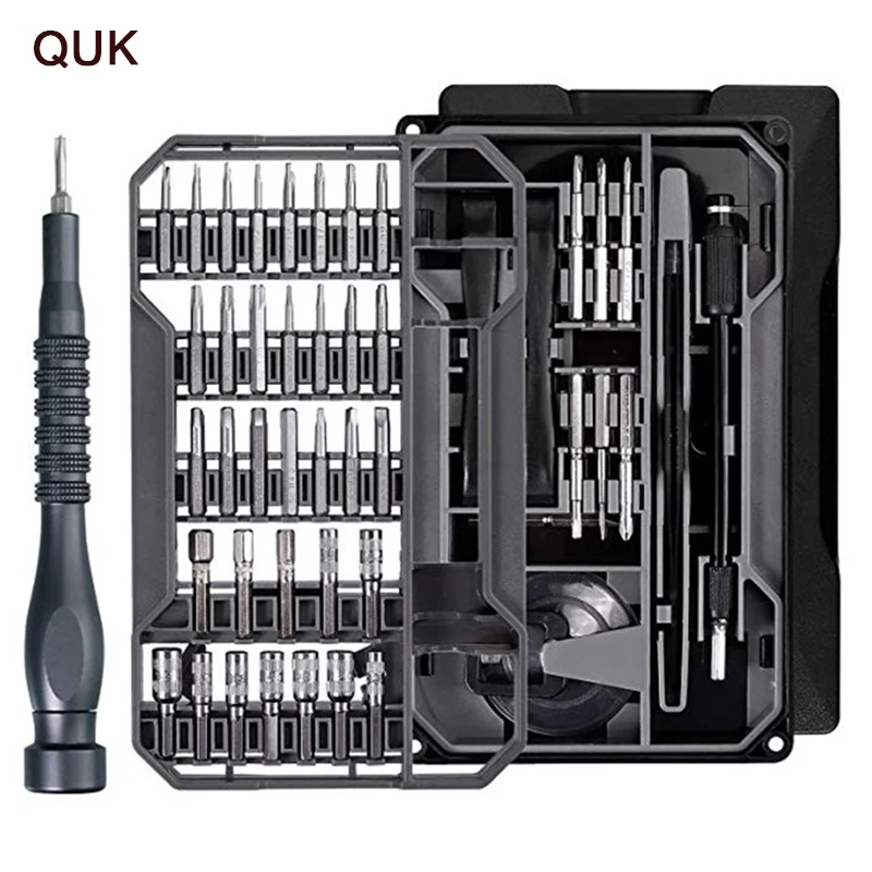 

QUK Precision Screwdriver Set 73 In 1 Magnetic Torx Bit Screw Driver Ratchet Hex Bits Multitools Mobile Phone Repair Hand Tools