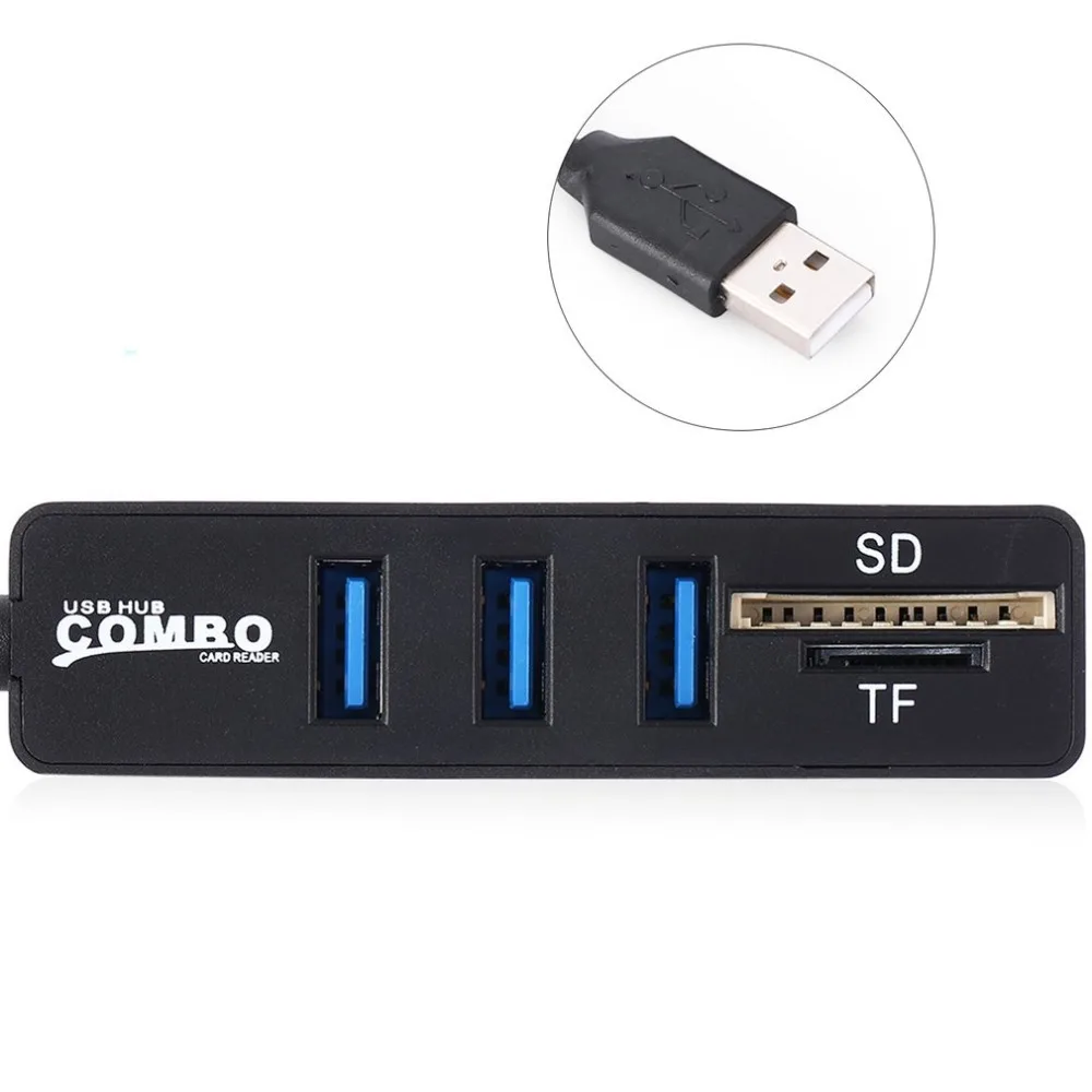 USB 2,0, разъем для концентратора, Sup порты, TF карта безопасности, цифровая карта памяти с 3 usb-портами, адаптер, удлинитель для карт-ридера