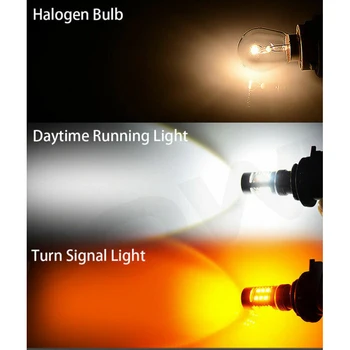 

Set LED Bulbs Lamp Car Auto Replacement 2pcs Amber/White Switchback Light