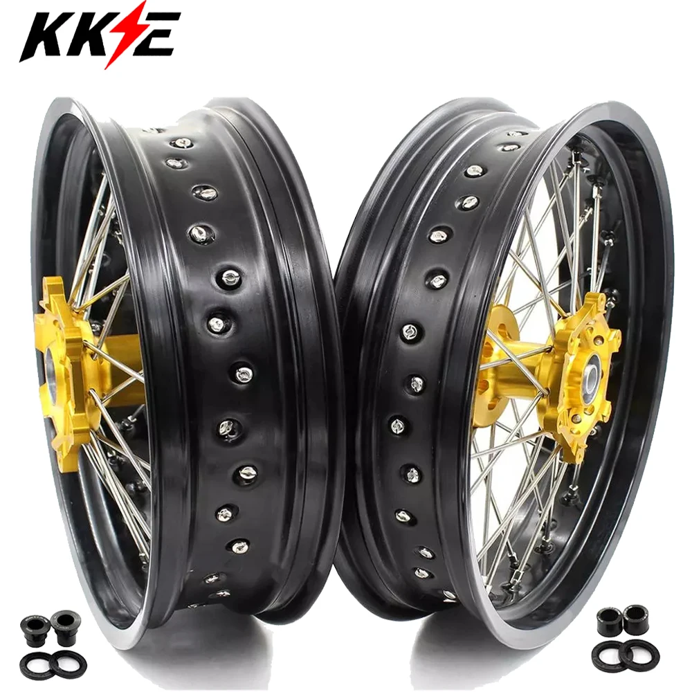 KKE 3 5/4 25 комплект колес SUPERMOTO для SUZUKI DRZ400 2000-2004 DRZ400E 2000-2007 DRZ400S 2000-2020 DRZ400SM 2005-2020 |