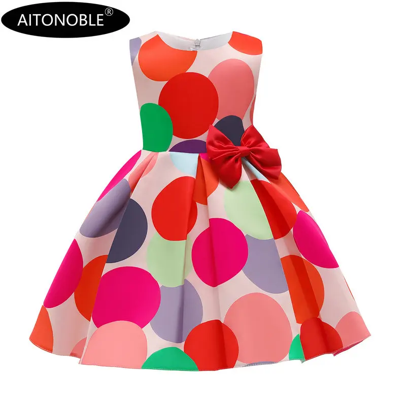 Aitonoble Summer New Costume Gilrs Dress Girl's Dress Princess KidsSkirt Cosplay For Girls With a Gift Bag