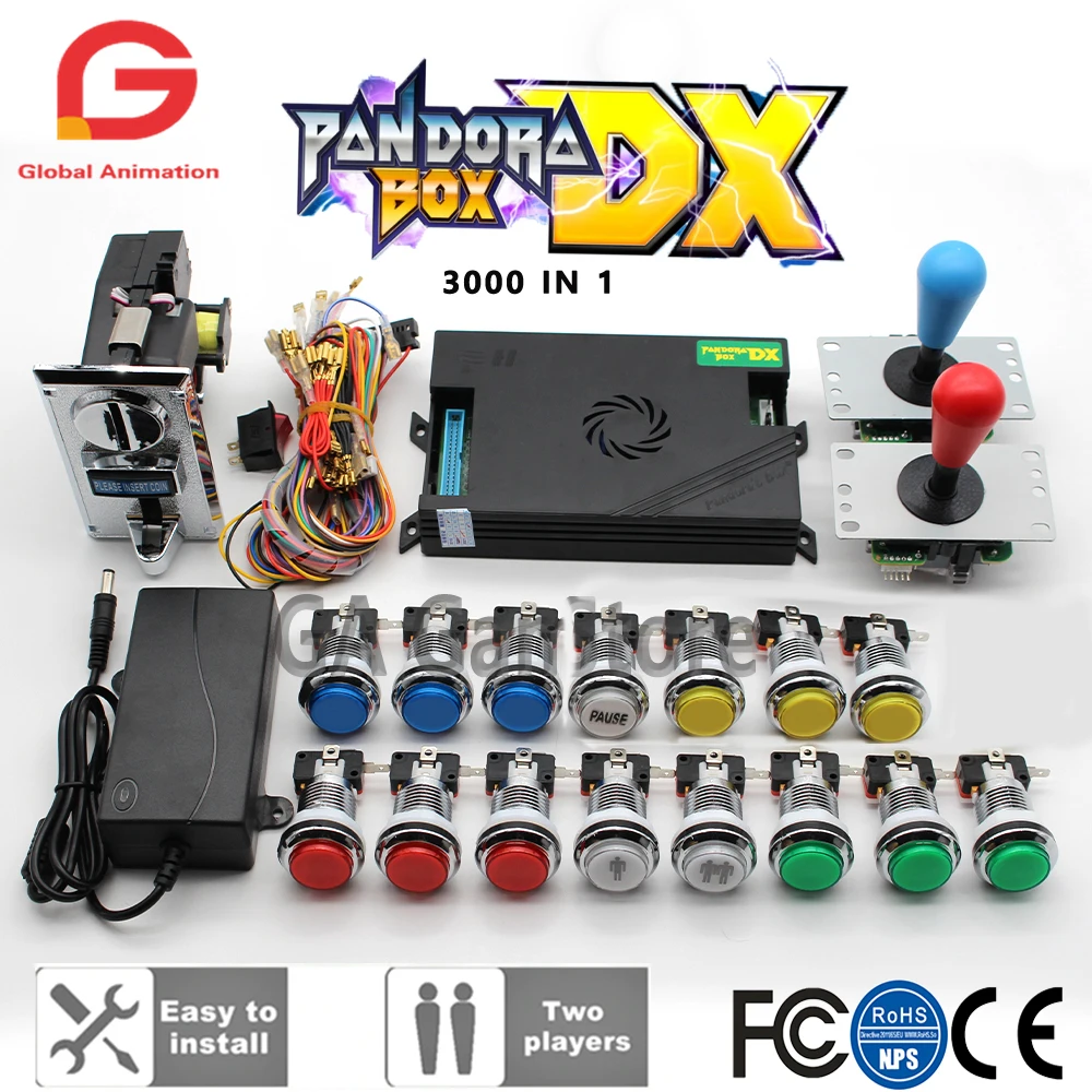 Оригинальный Джойстик Pandora Box DX 3000 SANWA хромированная светодиодная кнопка